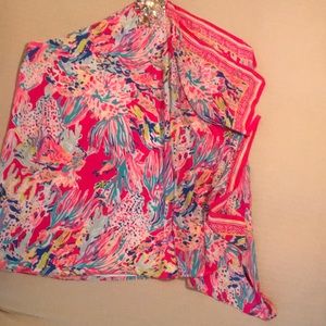 A beautiful Lily Pulitzer one shoulder dress
